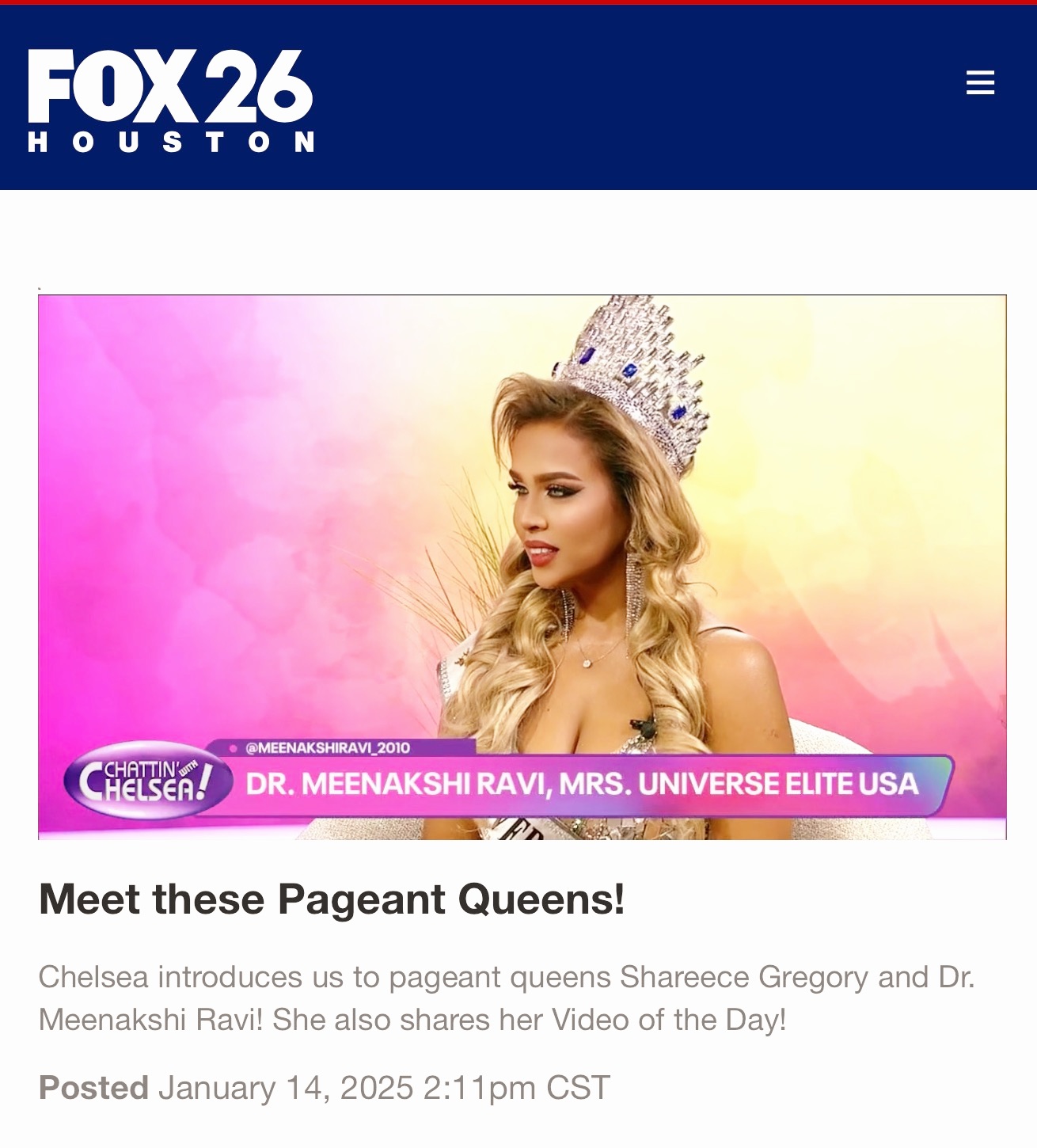 Dr. Meenakshi Ravi face of the brand campaign Houston