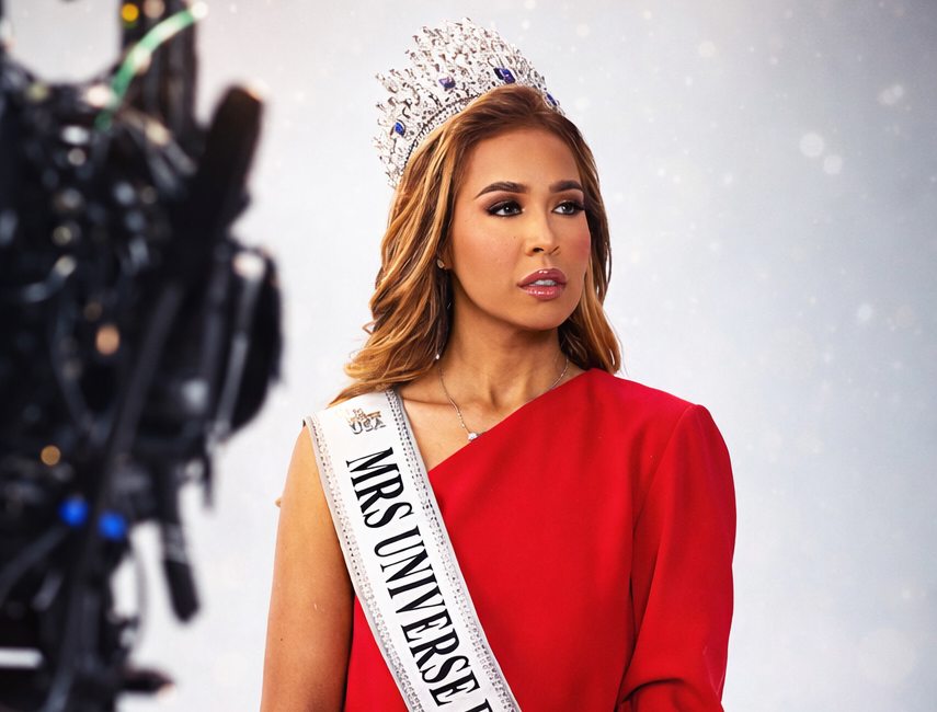 Dr. Meenakshi Ravi at international fashion week runway